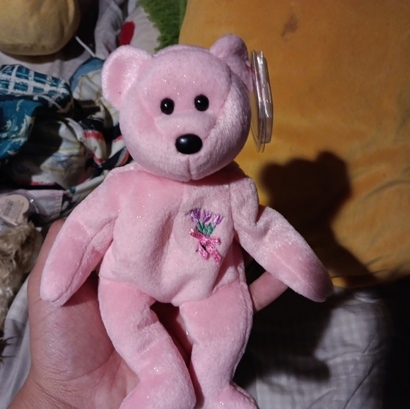 Vintage 2001 Ty Beanie Baby  Pink bear   New - Picture 2 of 5
